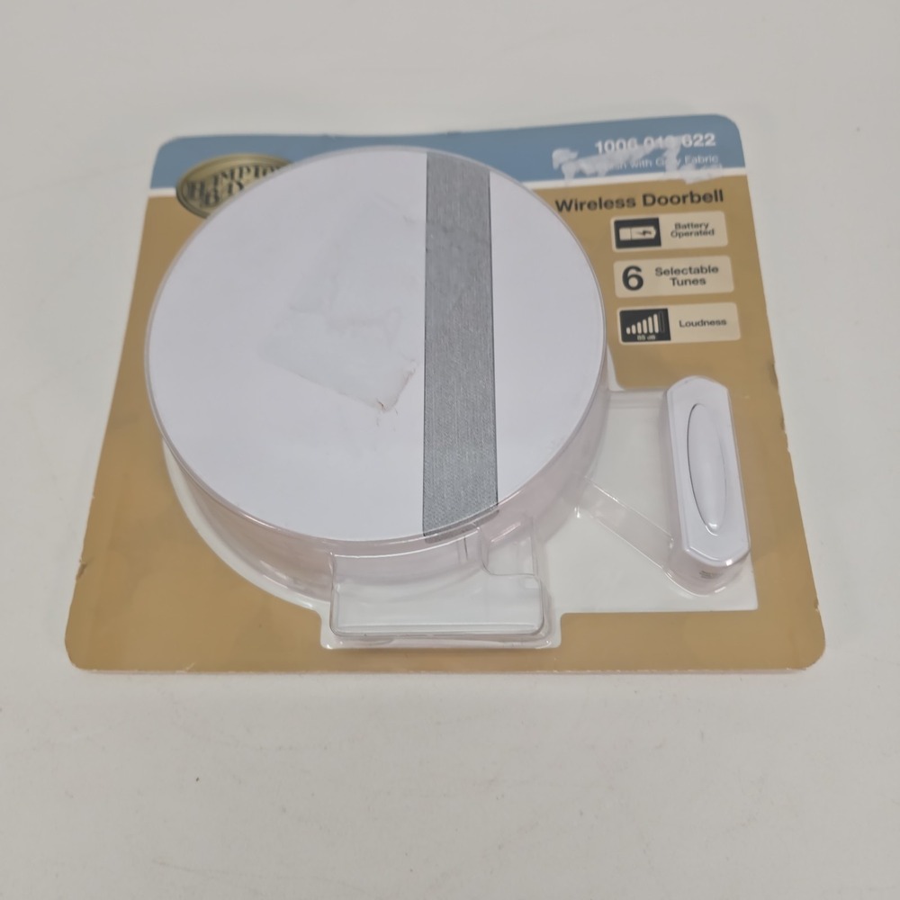 Hampton Bay Wireless Round Battery Operated Door Bell New